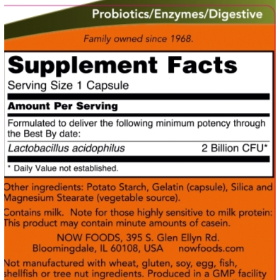 NOW - Acidophilus Two Billion - 100caps