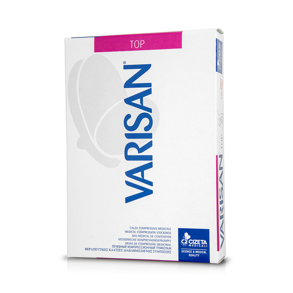 VICAN - VARISAN TOP Θεραπευτικές Κάλτσες Διαβαθμισμένης Συμπίεσης Ριζομηρίου Σιλικόνης 23-32mmHg Beige Nο3
