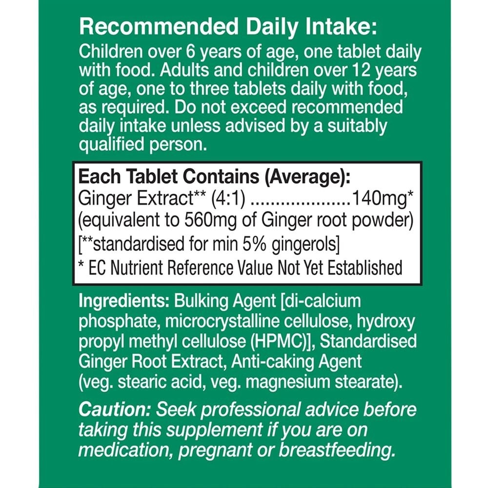 HEALTH AID - Ginger Root 560mg - 60tabs