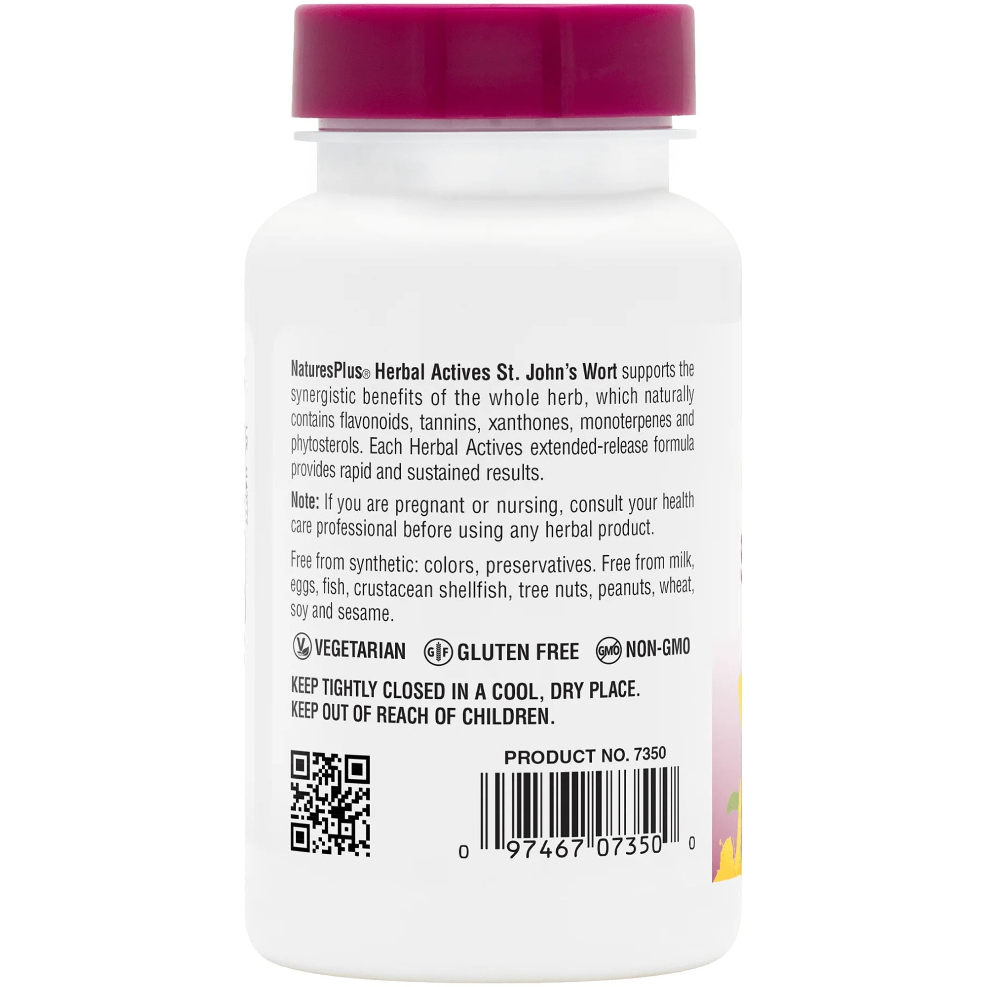 NATURES PLUS - HERBAL ACTIVES St. John's Wort 450mg - 60tabs
