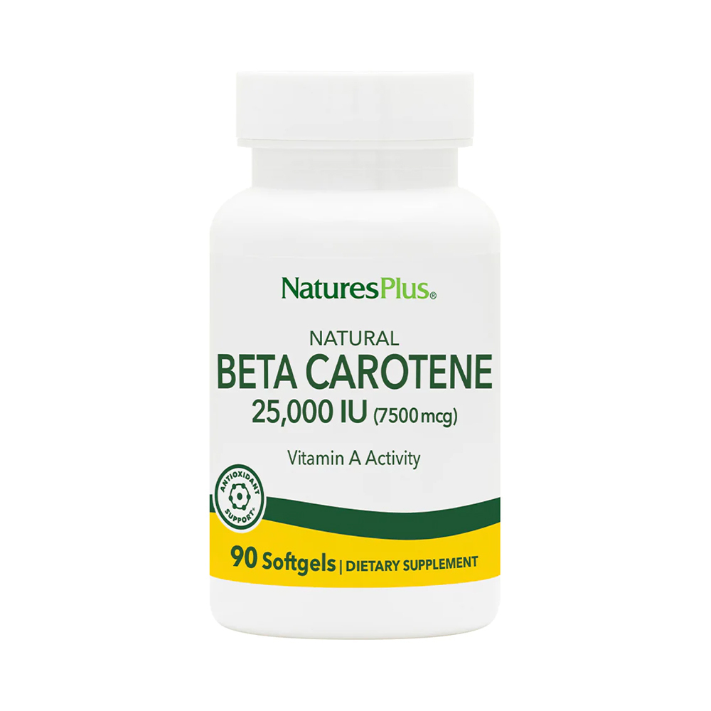 NATURES PLUS - Natural Beta Carotene 25,000iu - 90softgels
