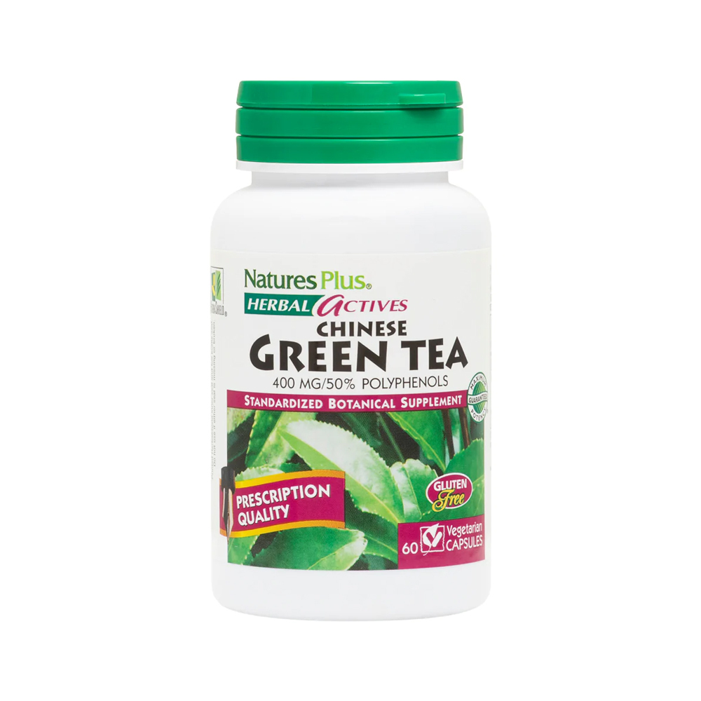 NATURES PLUS - HERBAL ACTIVES Chinese Green Tea 400mg - 60caps