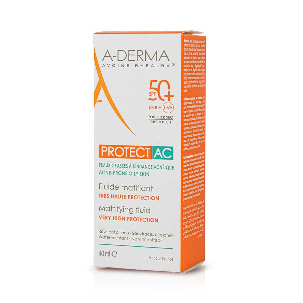 A-DERMA - PROTECT AC Fluide Matifiant tres Haute Protection SPF50+ 40ml