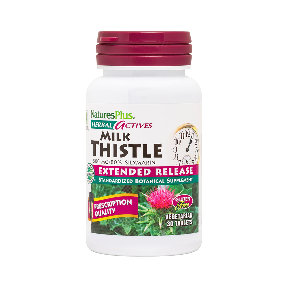 NATURES PLUS - HERBAL ACTIVES Milk Thistle Extended Release 500mg - 30tabs