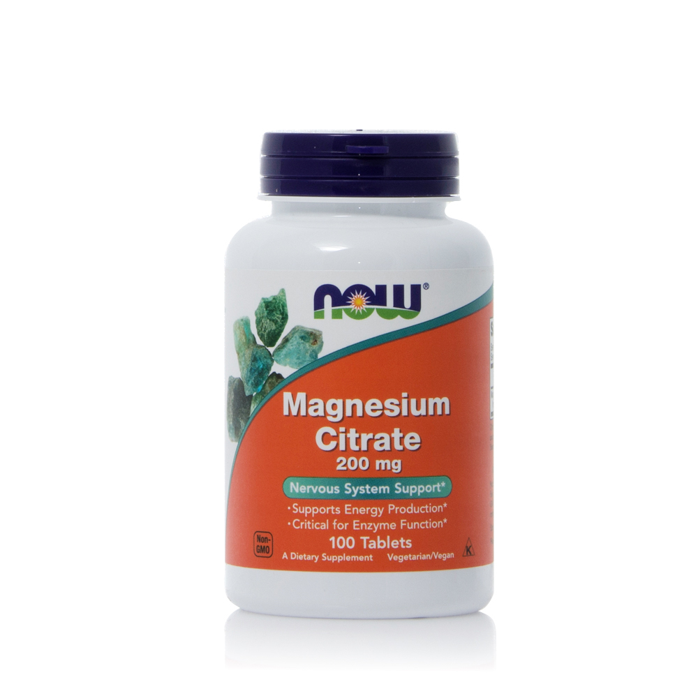 NOW - Magnesium Citrate 200mg - 100tabs