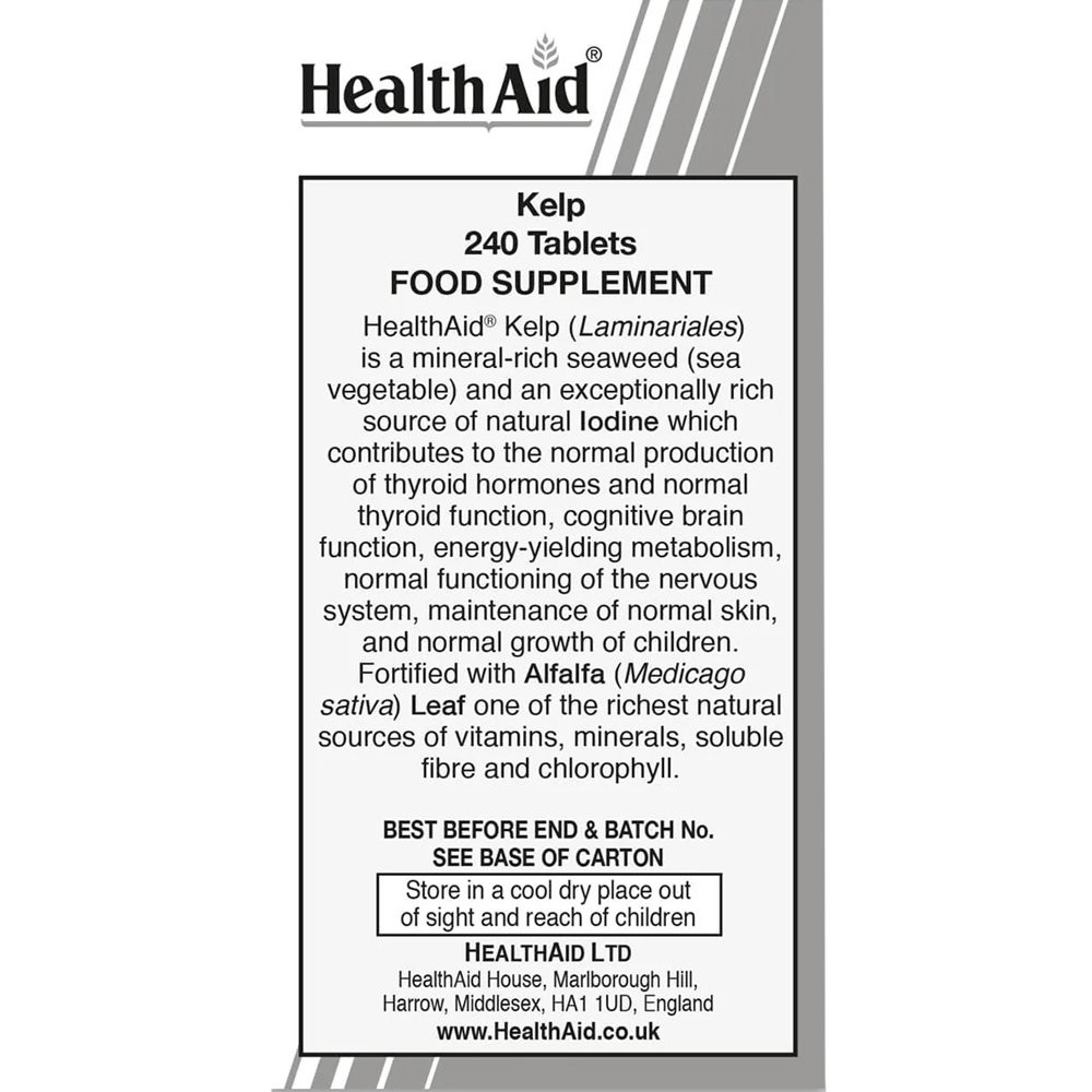 HEALTH AID - Kelp (iodine-ιώδειο) - 240tabs