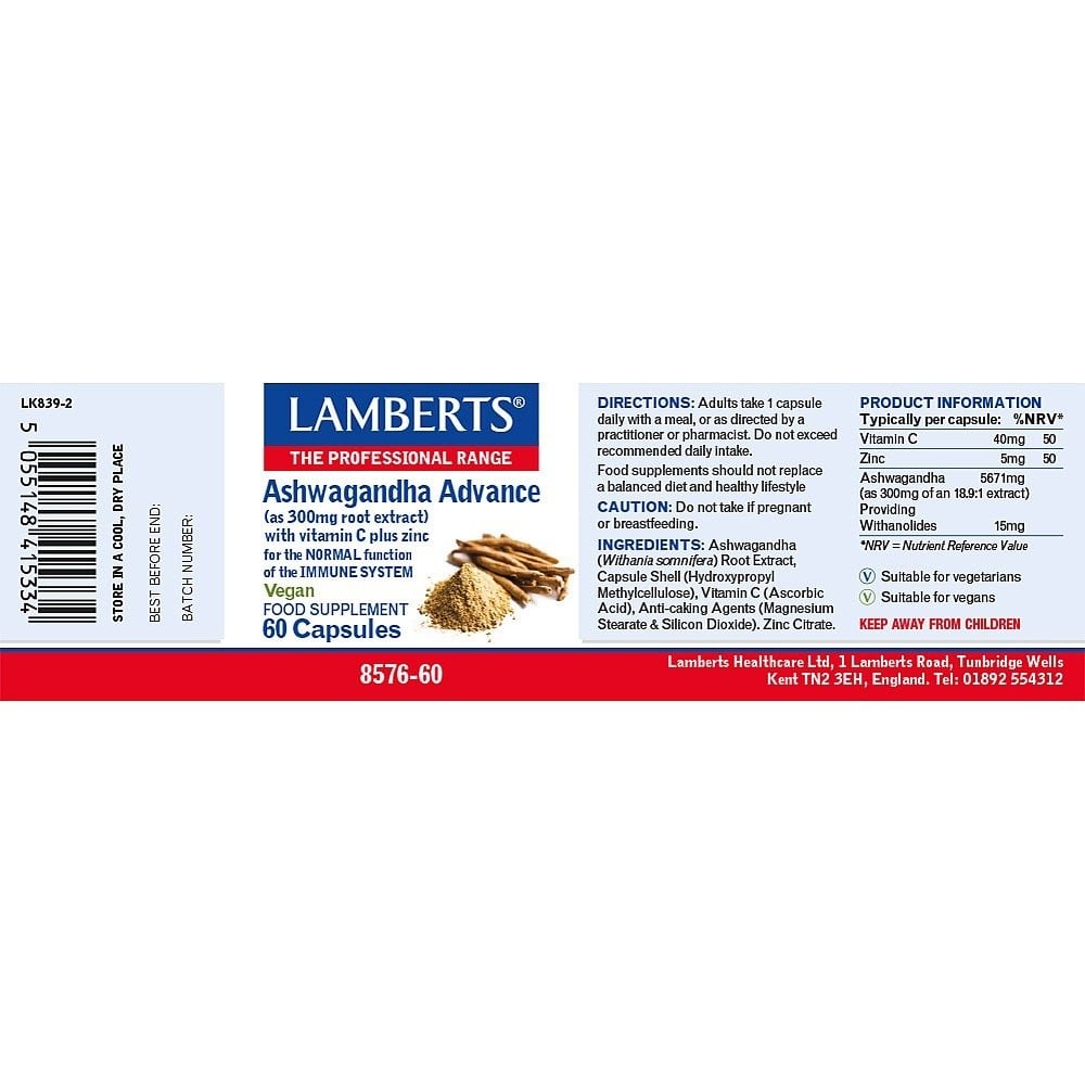 LAMBERTS - Ashwagandha 6000mg - 60caps