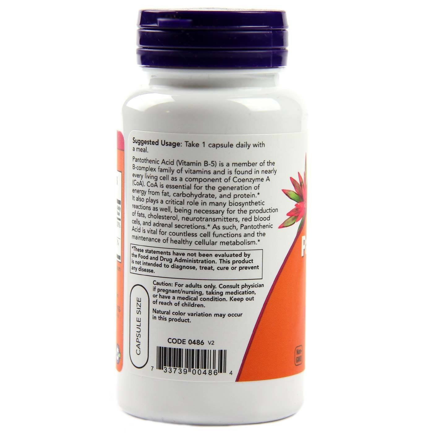 NOW - Pantothenic Acid 500mg - 100caps
