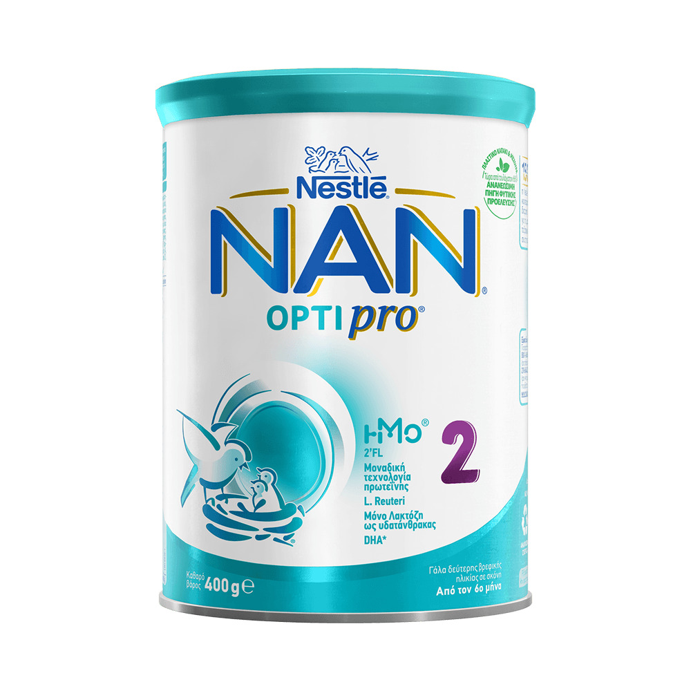 NESTLE - NAN Optipro Νο2 Γάλα Δεύτερης Βρεφικής Ηλικίας σε Σκόνη από τον 6ο μήνα - 400gr
