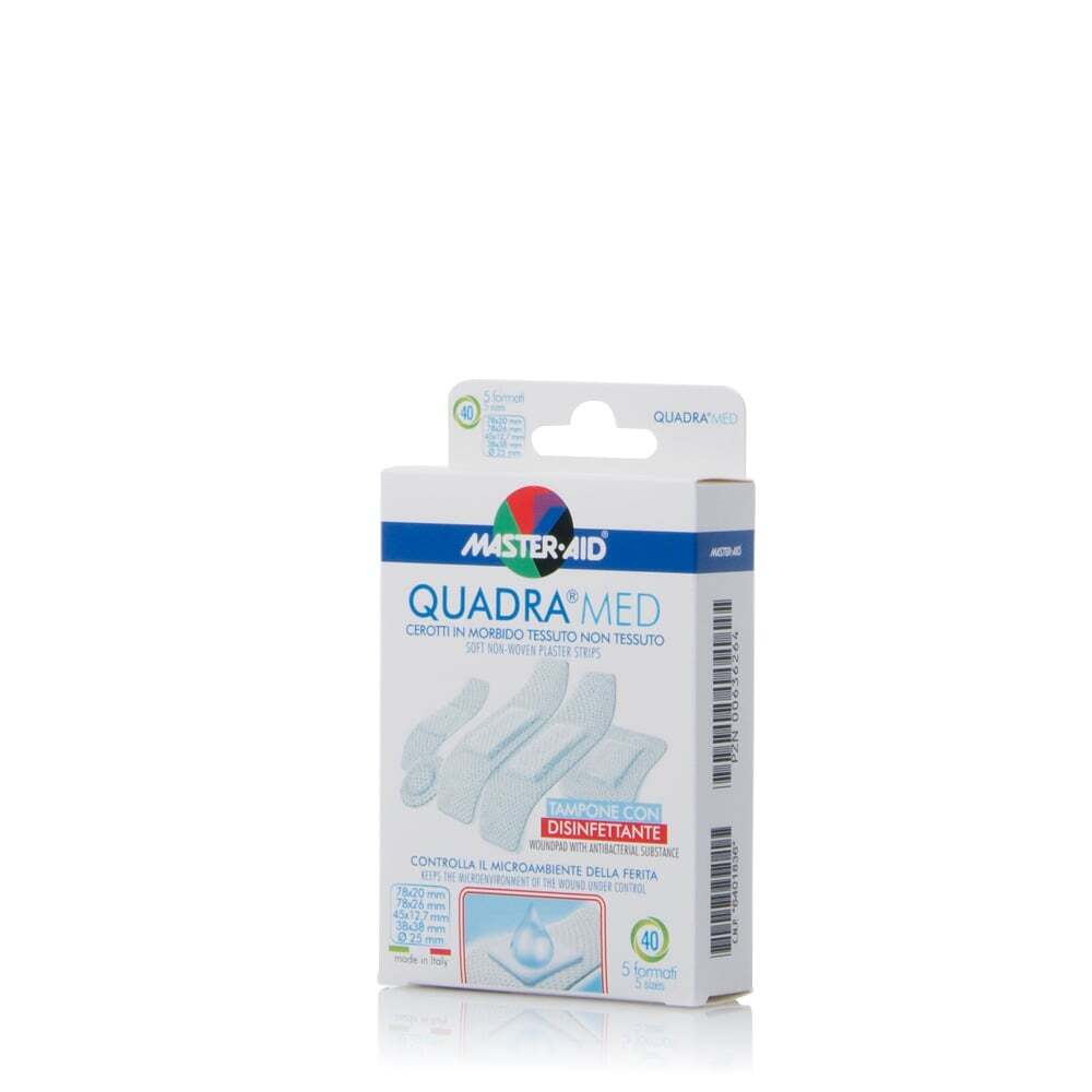 MASTER AID - QUADRA MED Αυτοκόλλητα Strip Διάφορα Μεγέθη - 40τεμ.