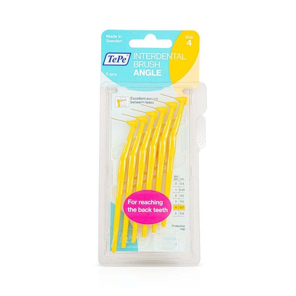 TEPE - Angle Interdental Brush Size4 (0,7mm-κίτρινο) - 6τεμ.