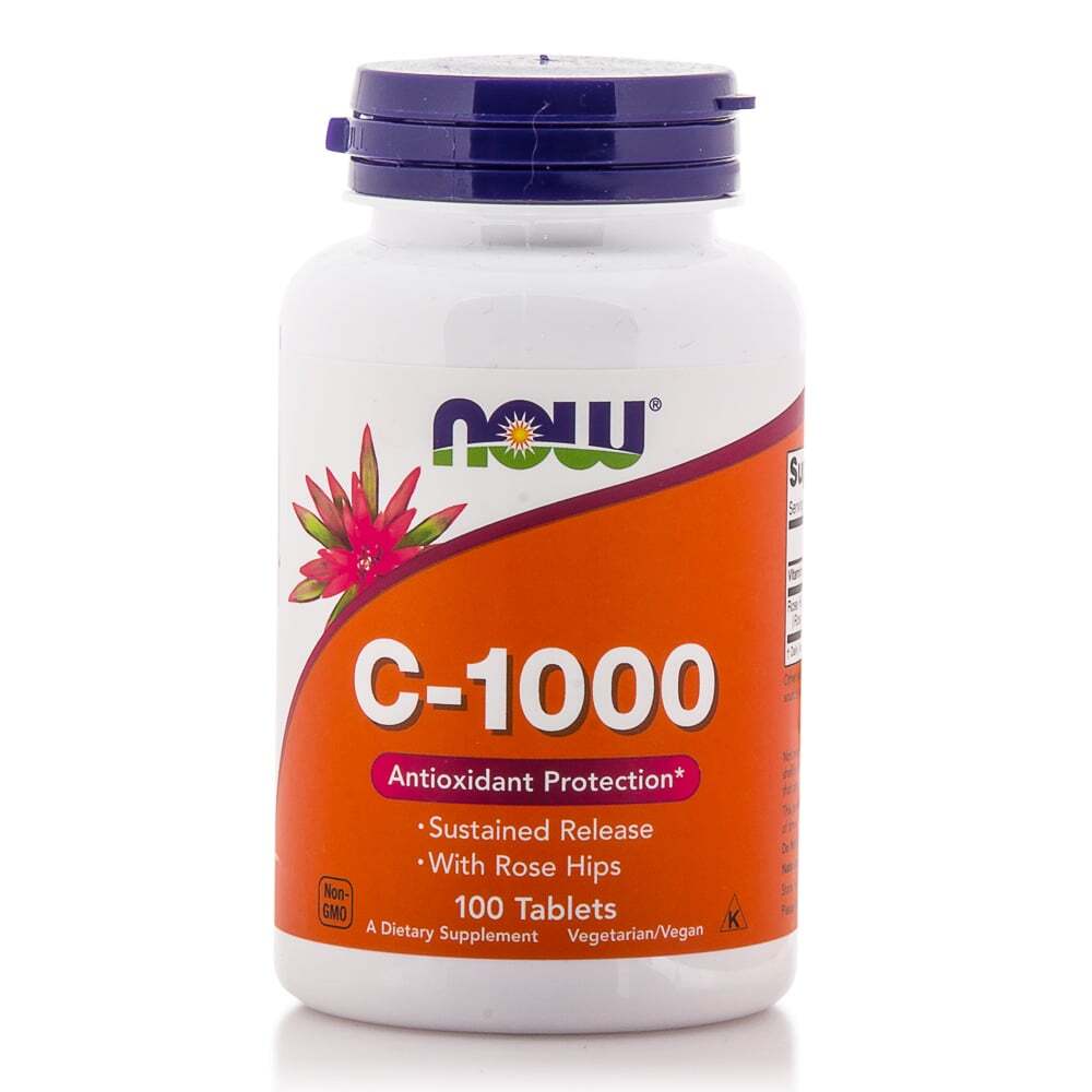 NOW - Vitamin C 1000mg with Rose Hips - 100tabs