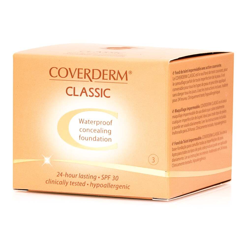 COVERDERM - CLASSIC Waterproof Concealing Foundation SPF30 (No3) - 15ml
