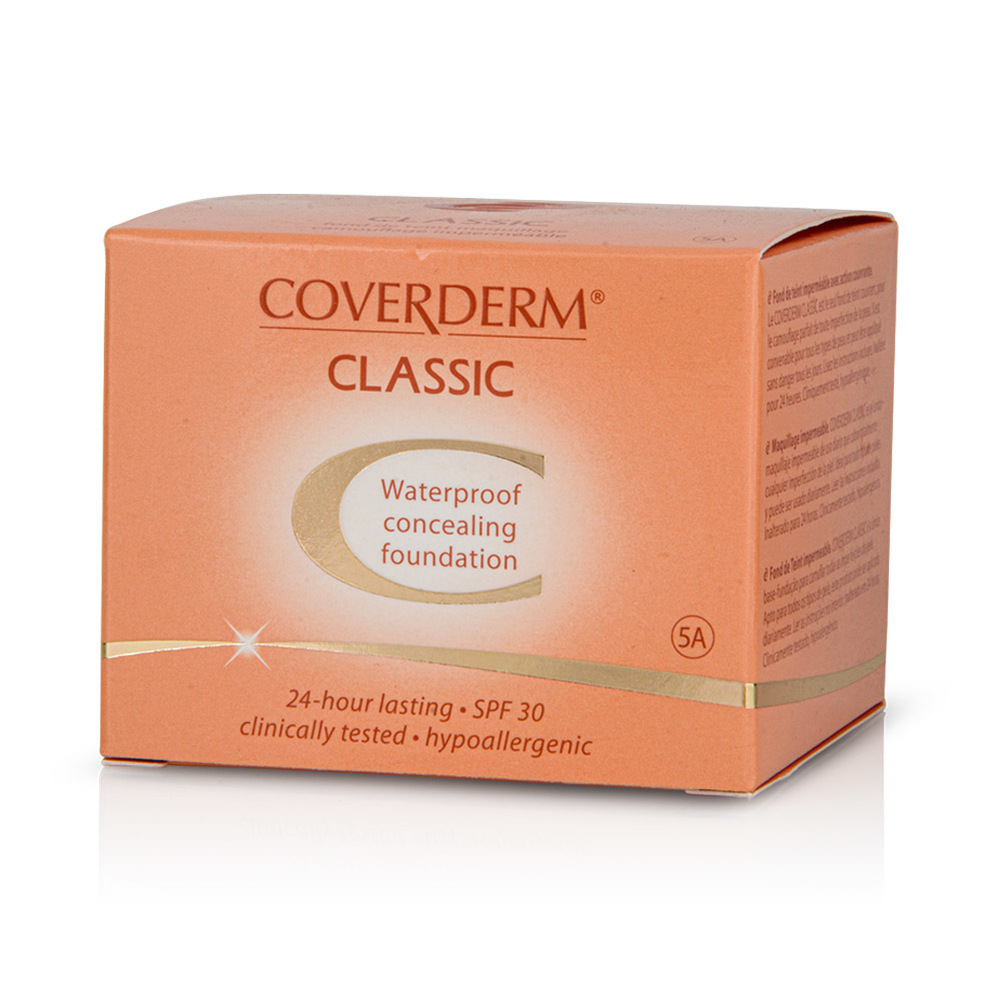COVERDERM - CLASSIC Waterproof Concealing Foundation SPF30 (No5A) - 15ml