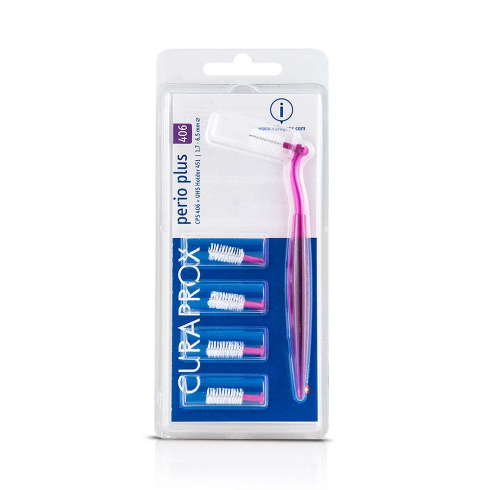 CURAPROX - Μεσοδόντια Βουρτσάκια Perio Plus CPS 406 Pink (1,7-6,5mm) - 5τεμ.
