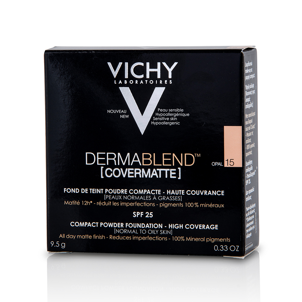 VICHY - DERMABLEND COVERMATTE Fond de Teinte Poudre Compacte Opal (Νο15) - 9,5gr