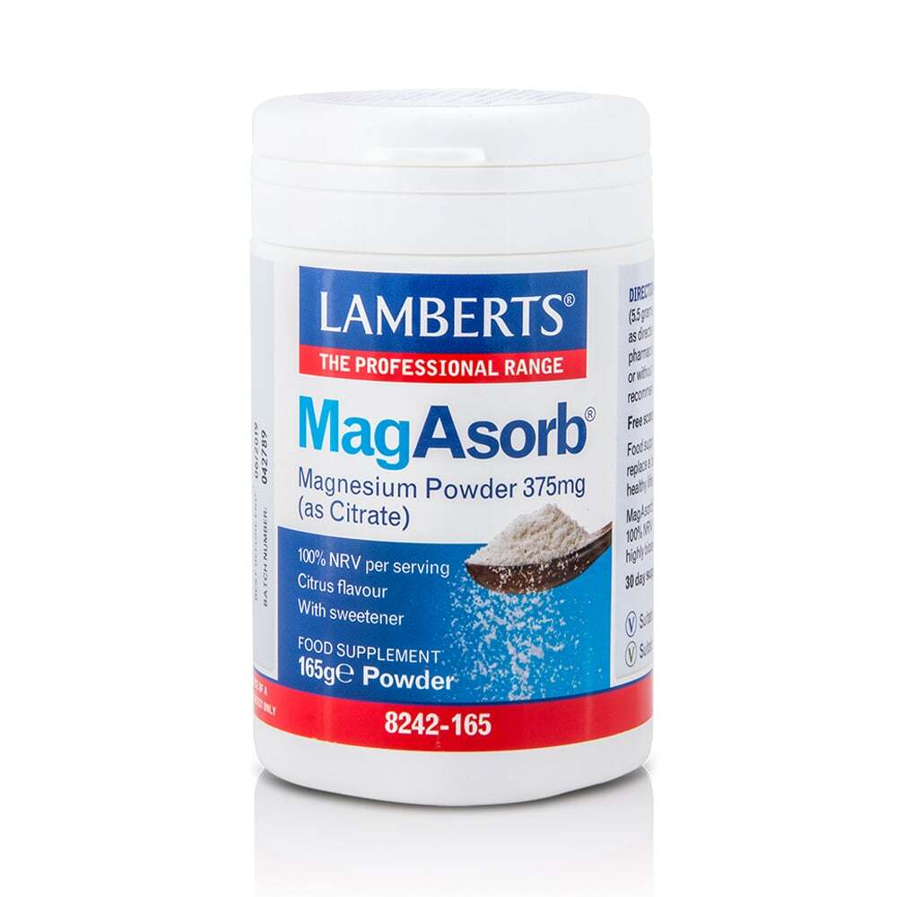 LAMBERTS - MagAsorb Magnesium Powder (as Citrate) 375mg - 165gr