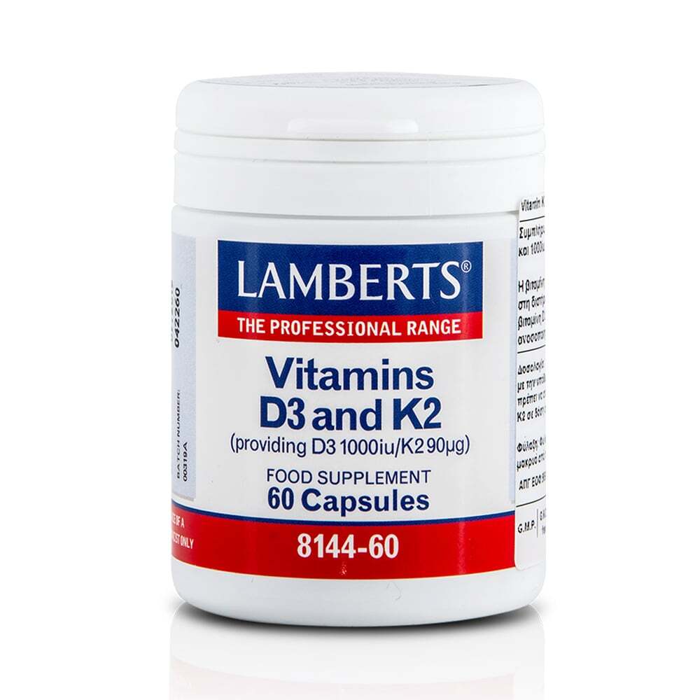 LAMBERTS - Vitamins D3 and K2 - 60caps