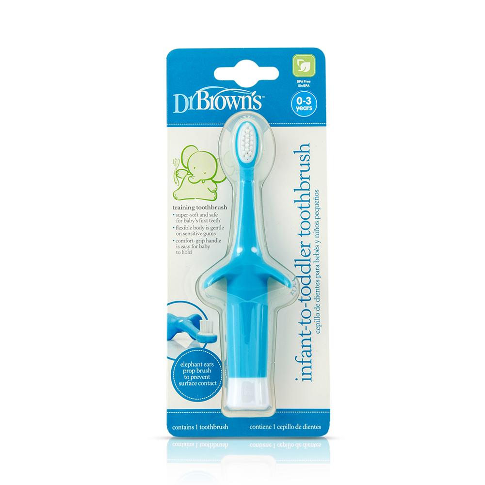 DR BROWN'S - Training Toothbrush Οδοντόβουρτσα 0-3 ετών (Γαλάζιο) HG014