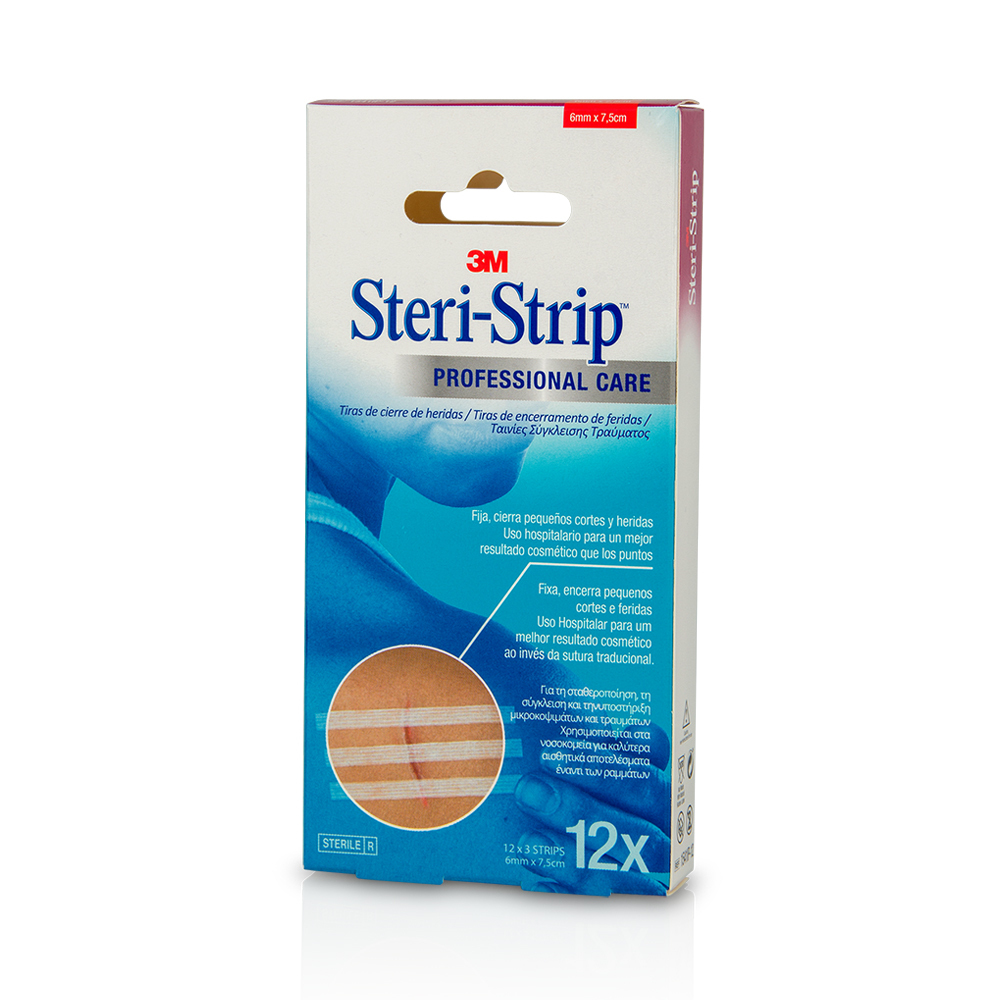 3M - STERI STRIP Ταινίες Σύγκλισης Τραύματος (6mmx7.5cm) - 12strips