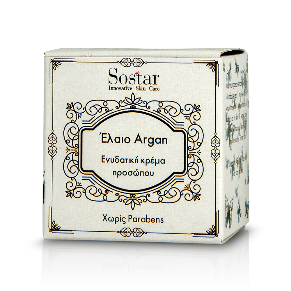 SOSTAR - Ενυδατική Κρέμα Προσώπου με Έλαιο Argan - 50ml