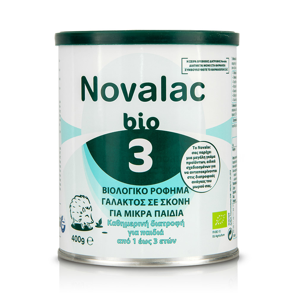 NOVALAC - Novalac Bio 3 Βιολογικό Ρόφημα Γάλακτος από το 1ο έτος - 400gr