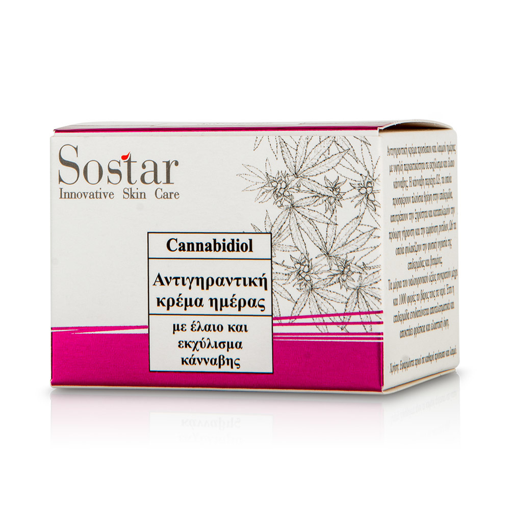 SOSTAR - CANNABIDIOL Αντιγηραντική Κρέμα Ημέρας - 50ml