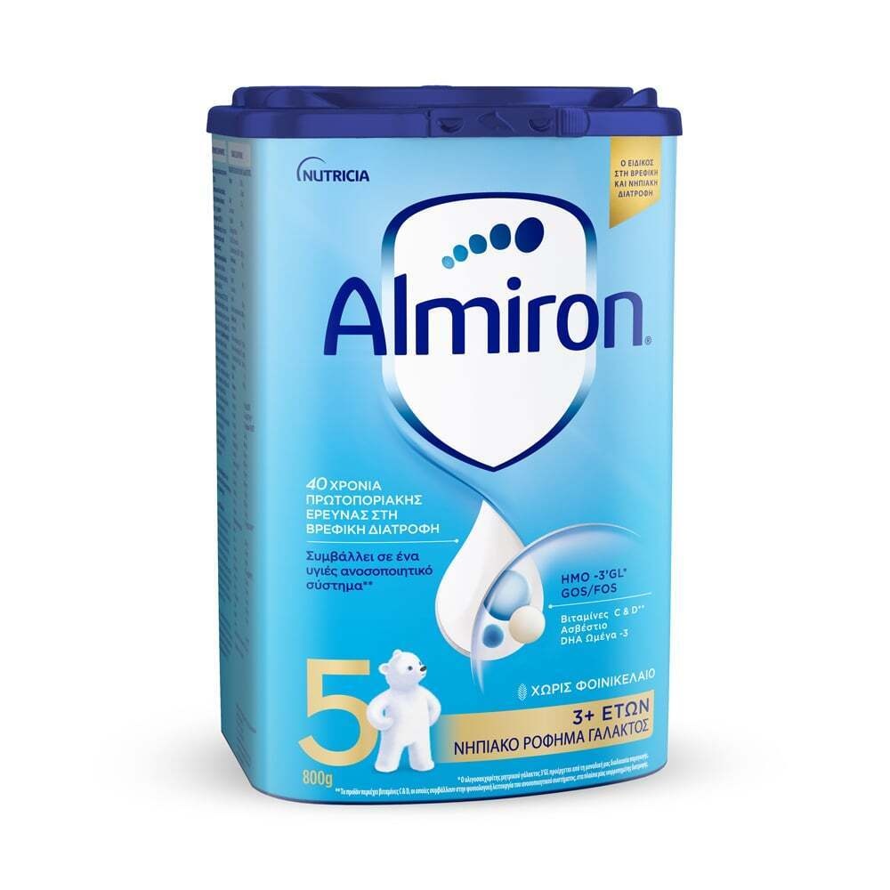 NUTRICIA - ALMIRON 5 Νηπιακό Ρόφημα Γάλακτος 3+ ετών - 800gr