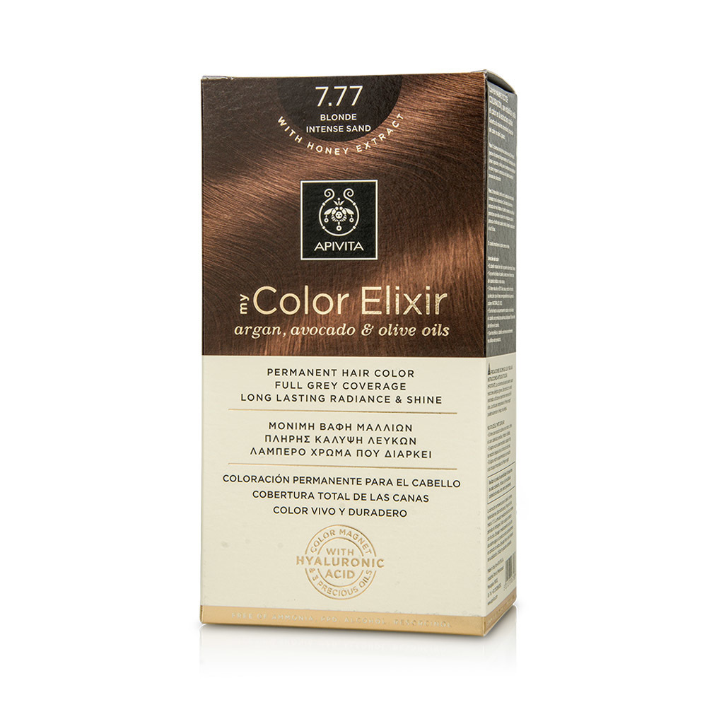 APIVITA - MY COLOR ELIXIR Μόνιμη Βαφή Μαλλιών N7.77 Ξανθό Έντονο Μπεζ