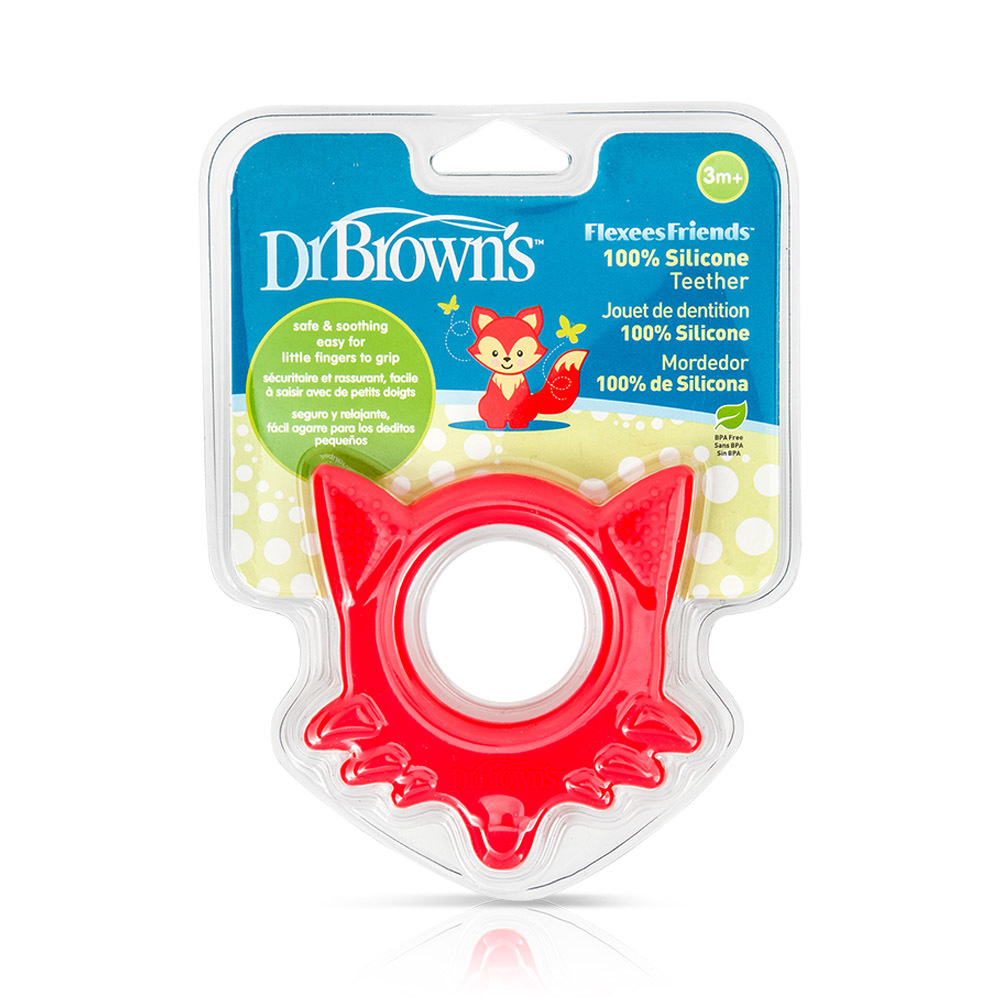 DR BROWN'S - FLEXEES FRIENDS Κρίκος Οδοντοφυΐας 3m+ Αλεπού TE003