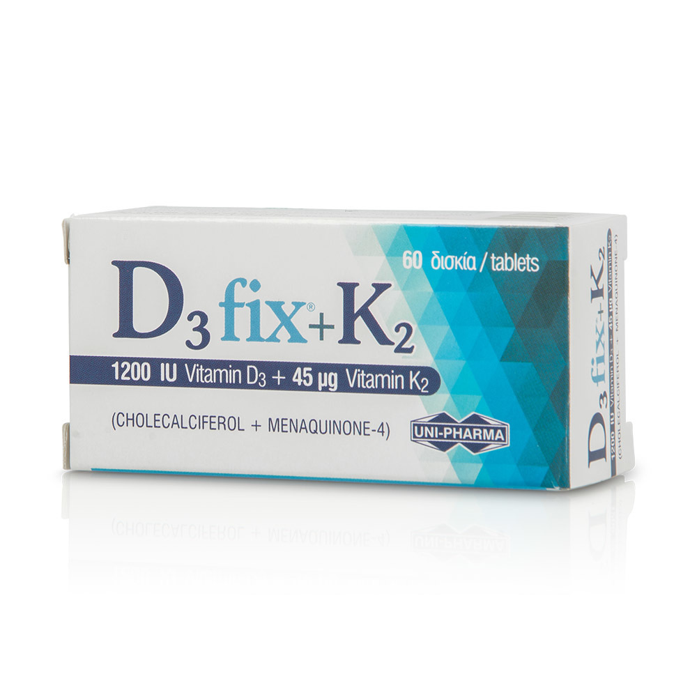 UNI-PHARMA - D3 Fix 1200IU + K2 45μg - 60tabs