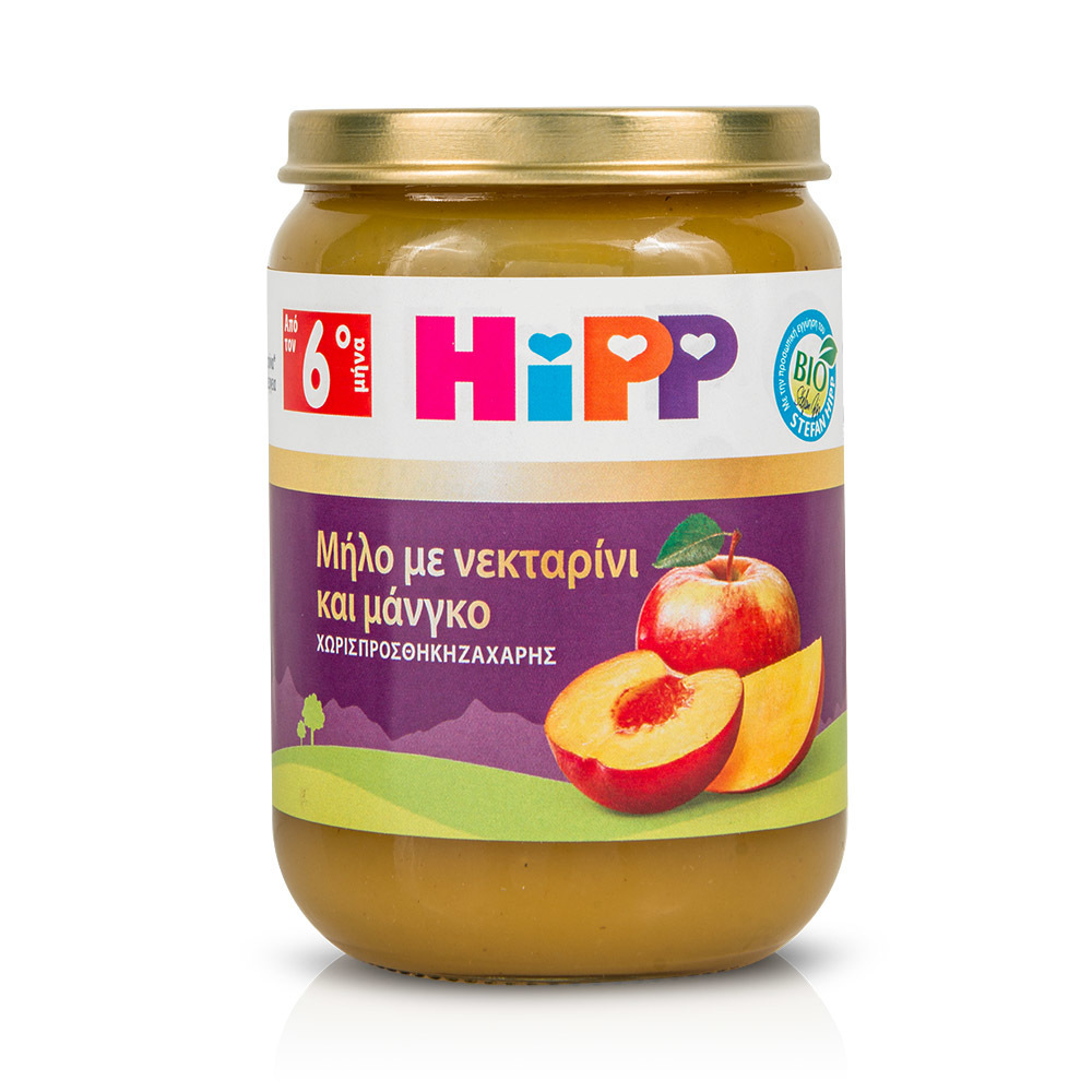 HIPP - ΒΡΕΦΙΚΟ ΓΕΥΜΑ Φρουτόκρεμα με Μήλο, Νεκταρίνι & Μάνγκο (από τον 6ο μήνα) - 190gr