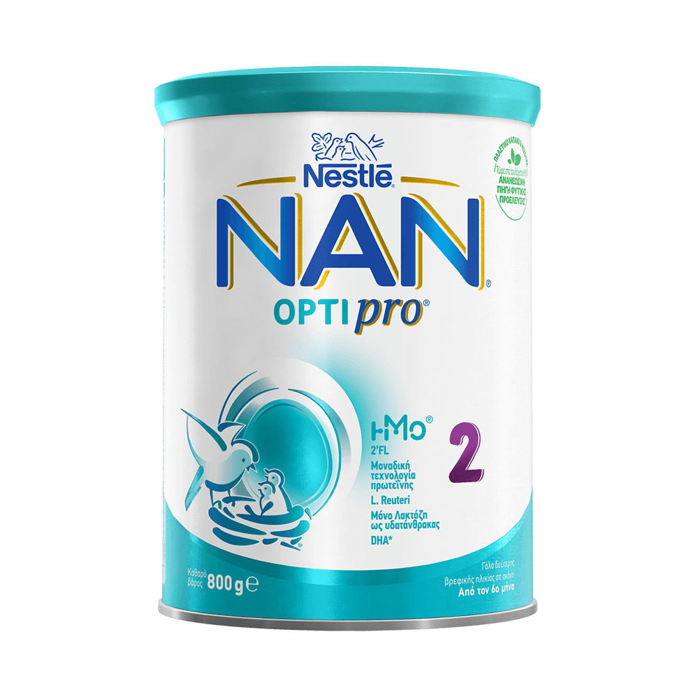 NESTLE - NAN Optipro Νο2 Γάλα Δεύτερης Βρεφικής Ηλικίας σε Σκόνη από τον 6ο μήνα - 800gr
