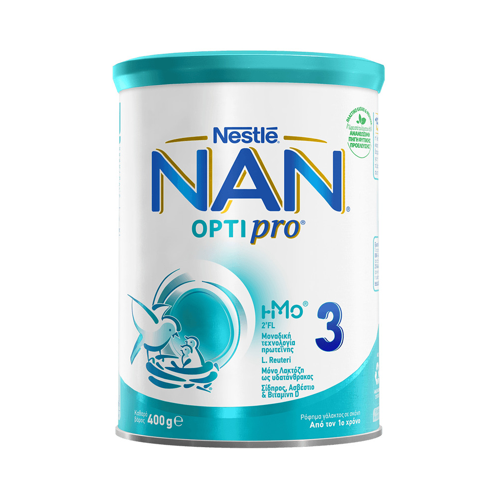 NESTLE - NAN Optipro Νο3 Ρόφημα Γάλακτος σε Σκόνη από τον 1ο χρόνο - 400gr