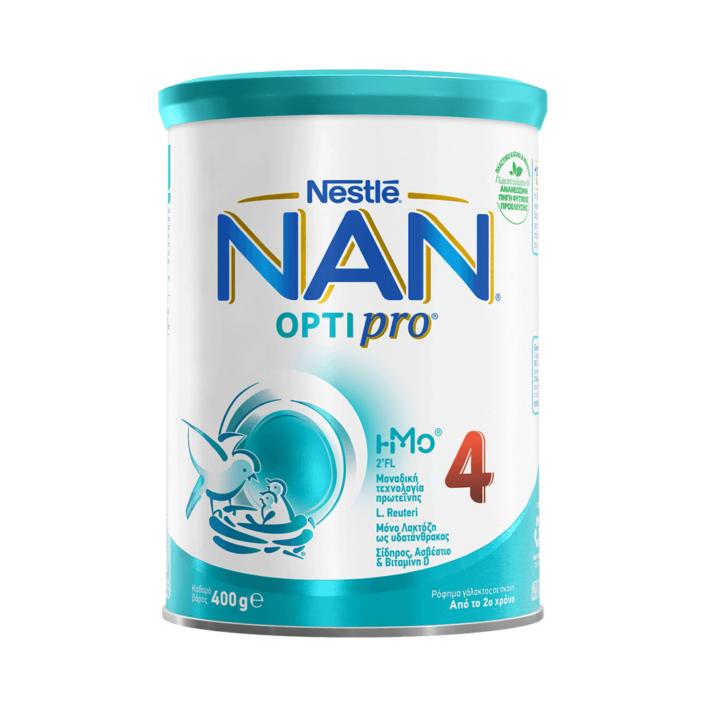 NESTLE - NAN Optipro Νο4 Ρόφημα Γάλακτος σε Σκόνη από το 2ο χρόνο - 400gr