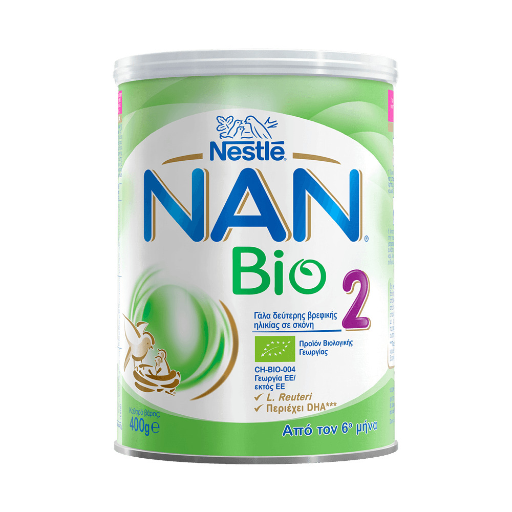 NESTLE - NAN Bio Νο2 Γάλα Δεύτερης Βρεφικής Ηλικίας σε Σκόνη από τον 6ο μήνα - 400gr