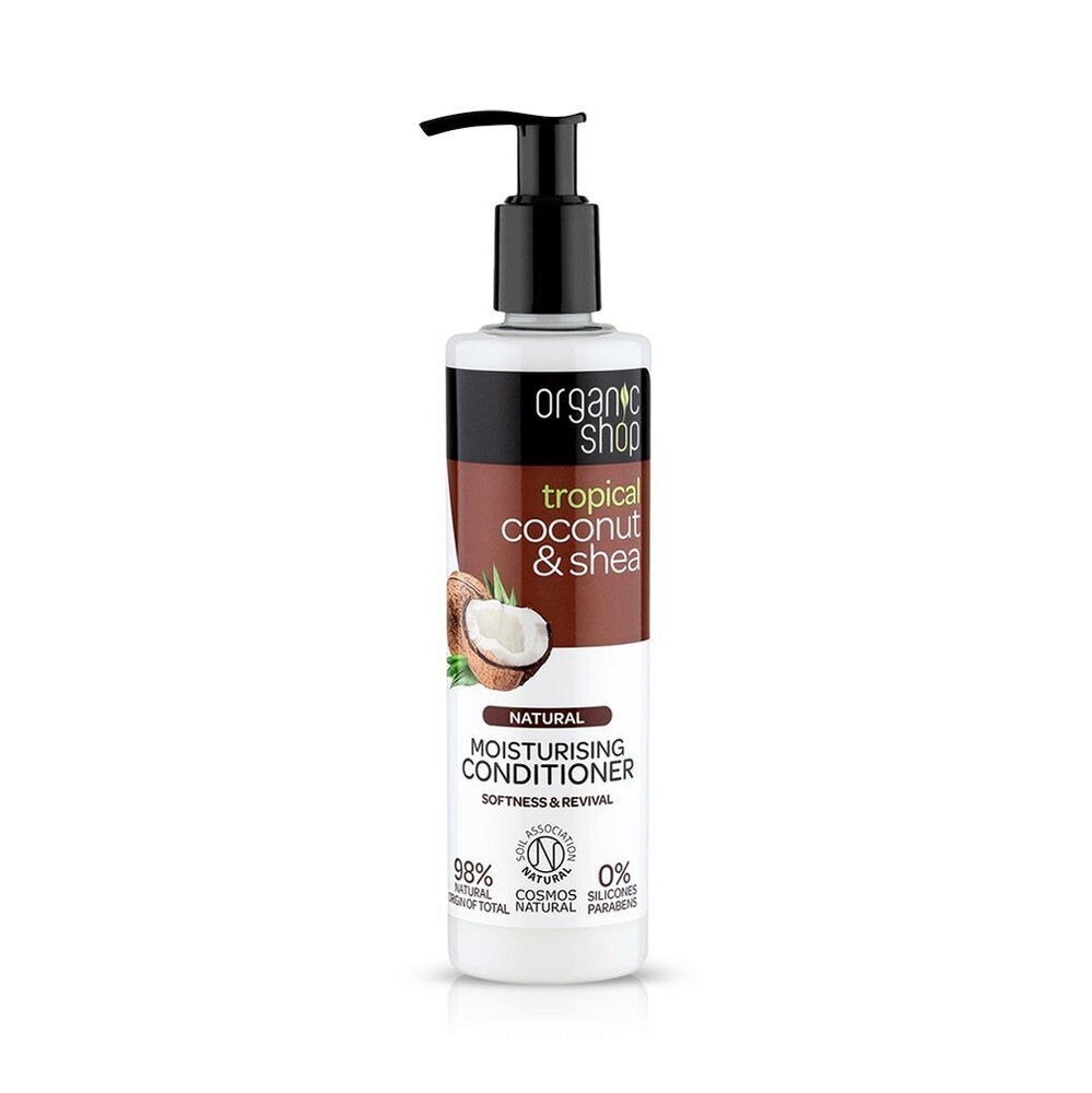 NATURA SIBERICA - ORGANIC SHOP Οργανική Καρύδα & Βούτυρο Καριτέ Conditioner Ενυδάτωσης - 280ml