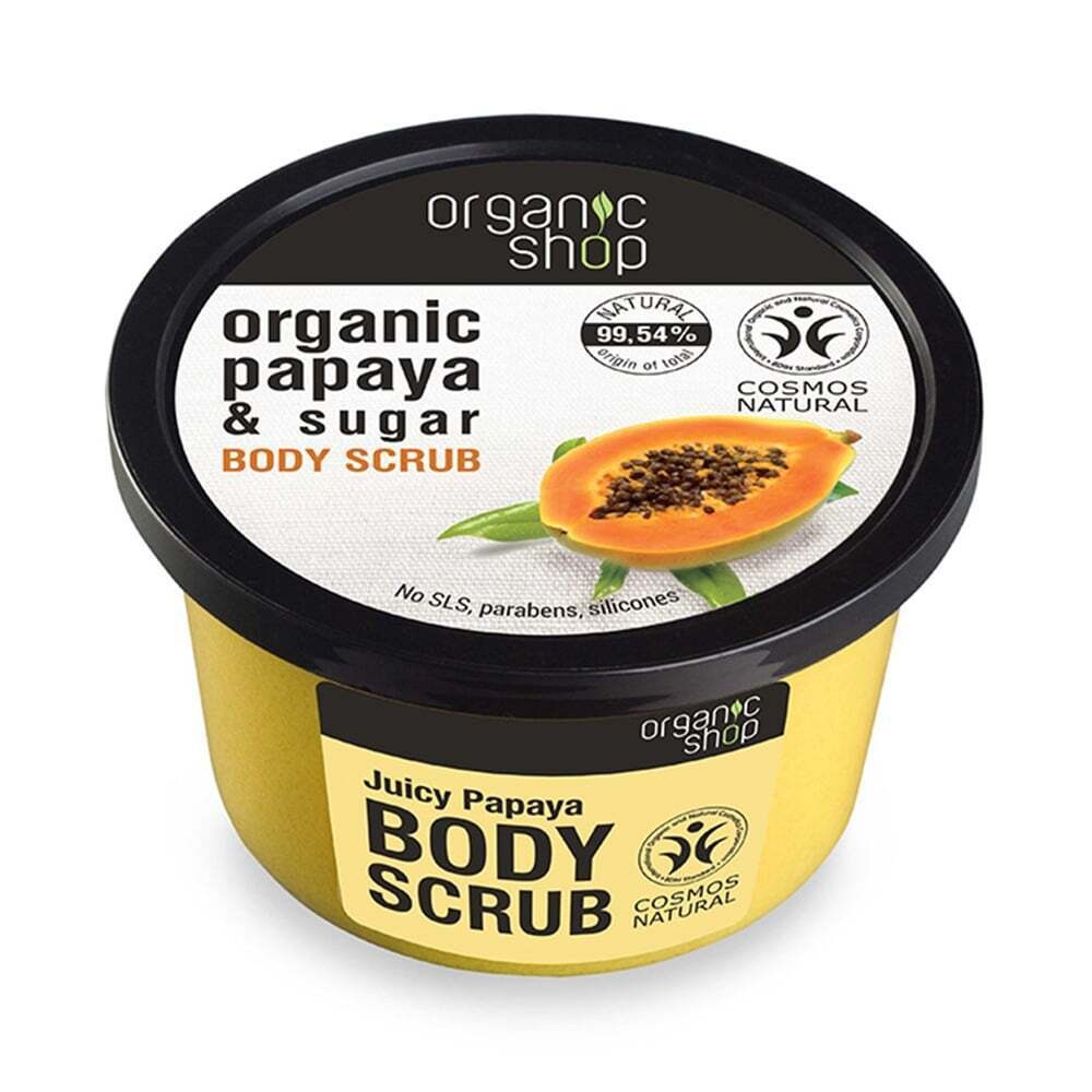 NATURA SIBERICA - ORGANIC SHOP Scrub Σώματος Παπάγια & Ζάχαρη - 250ml