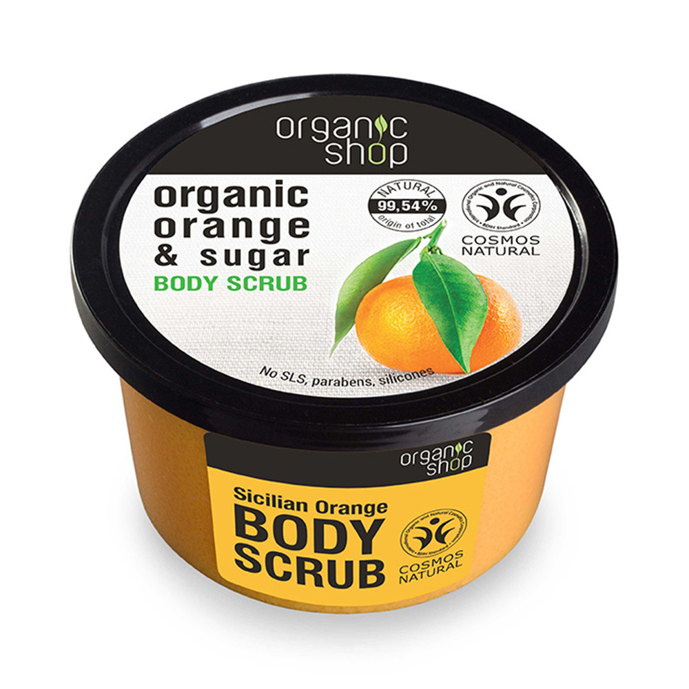 NATURA SIBERICA - ORGANIC SHOP Scrub Σώματος Πορτοκάλι & Ζάχαρη - 250ml