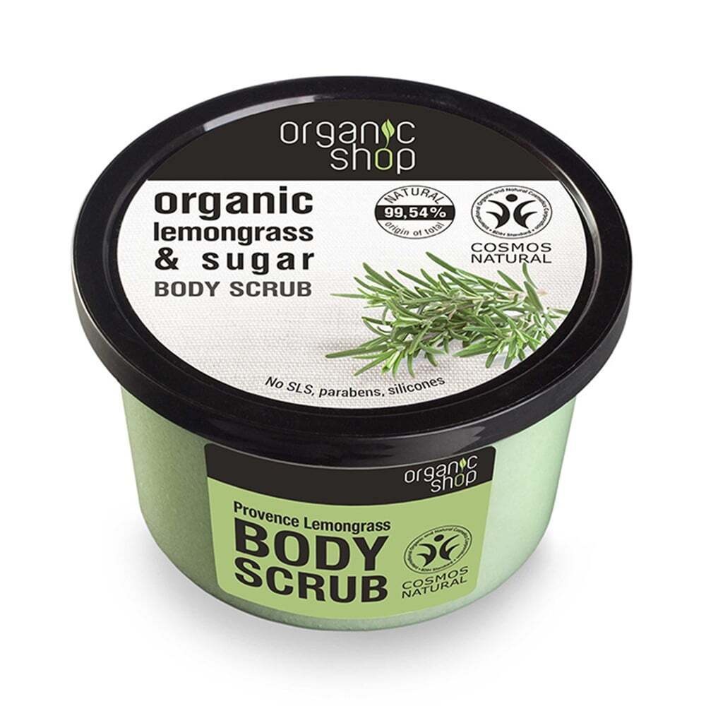 NATURA SIBERICA - ORGANIC SHOP Scrub Σώματος Λεμονόχορτο & Ζάχαρη - 250ml