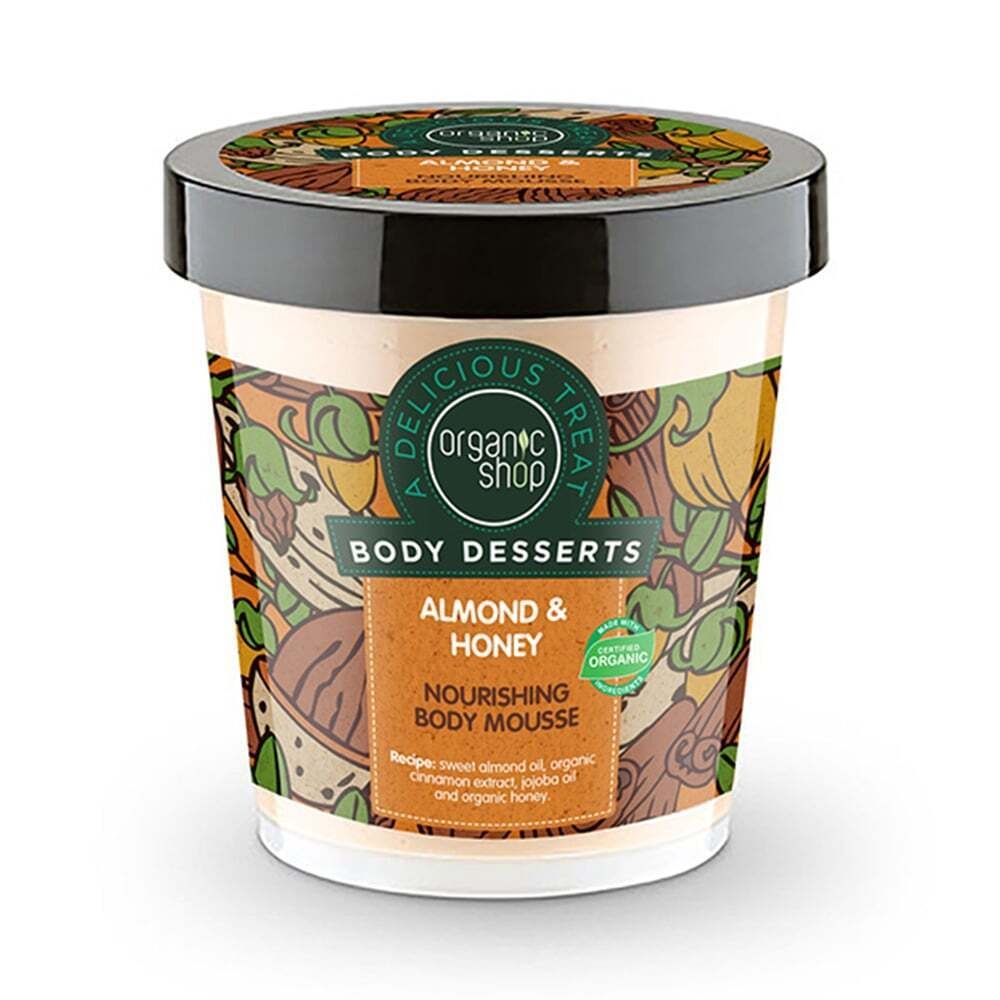 NATURA SIBERICA - ORGANIC SHOP Body Dessert Almond & Honey Αμύγδαλο & Μέλι Μους θρέψης σώματος - 450ml