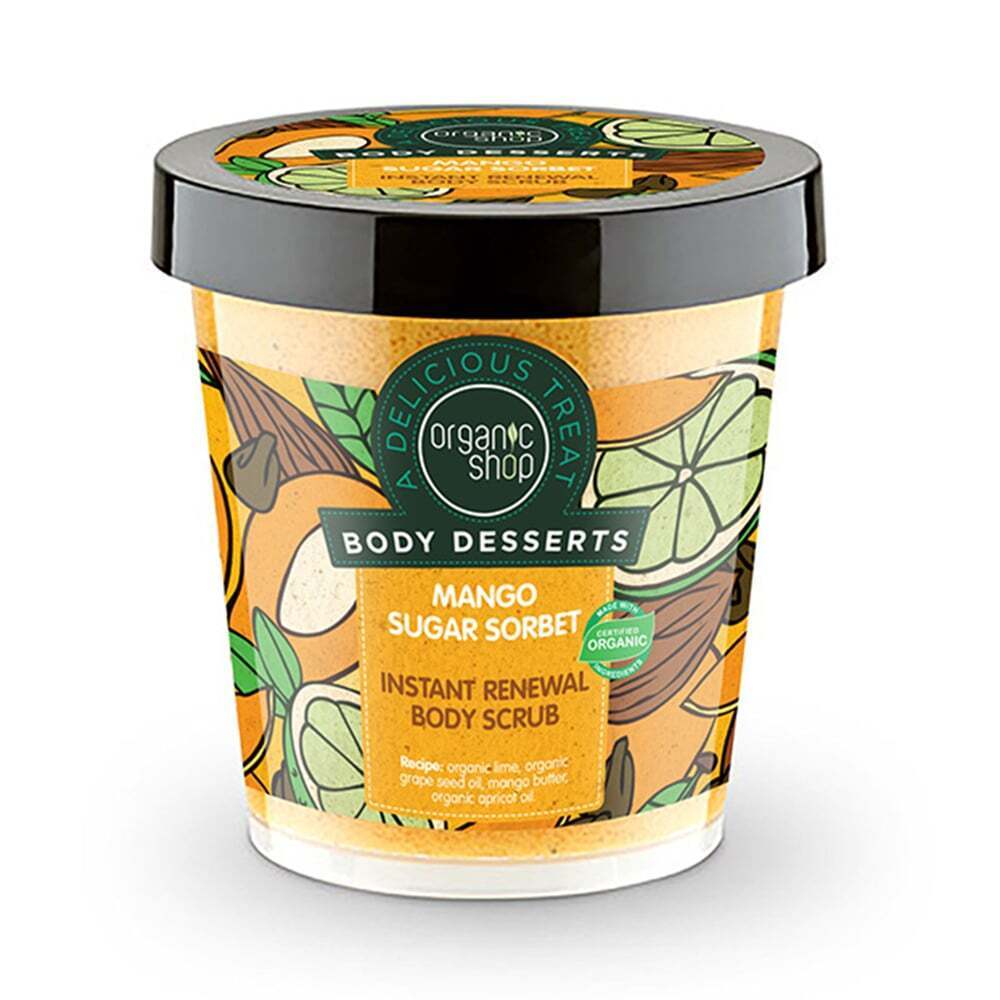 NATURA SIBERICA - ORGANIC SHOP Body Desserts Mango Sugar Sorbet Απολεπιστικό σώματος Άμεσης Ανανέωσης - 450ml