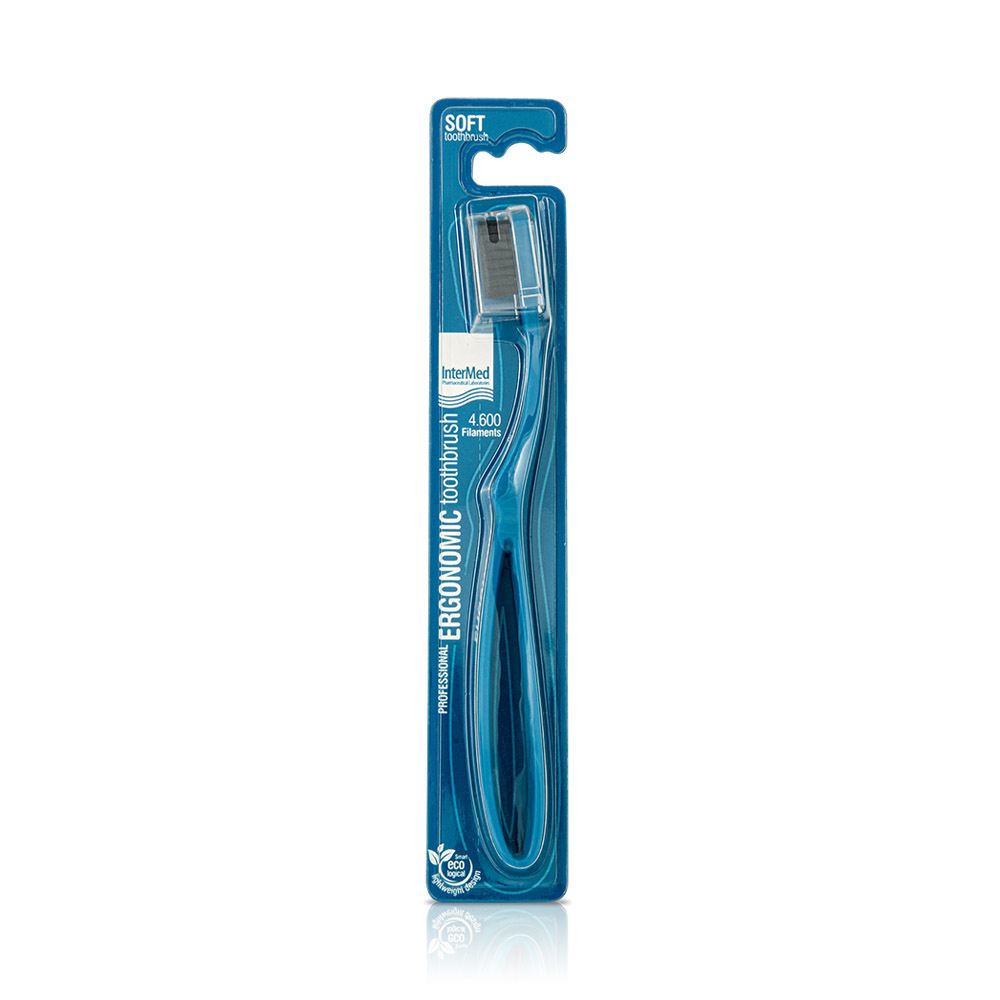 INTERMED - PROFESSIONAL ERGONOMIC Οδοντόβουρτσα Soft (Μπλε) - 1τεμ.