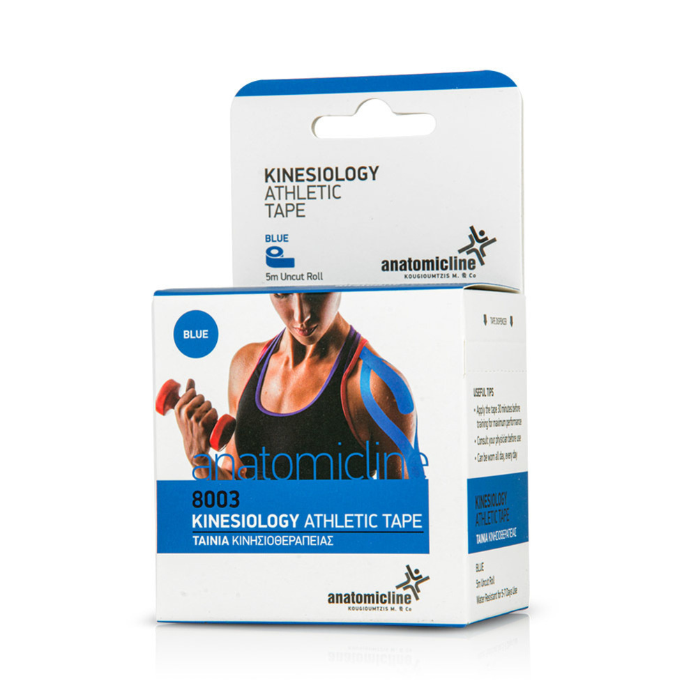 ANATOMIC LINE - KINESIOLOGY Athletic Ταινία Κινησιοθεραπείας Μπλε - 5cmx5m 8003