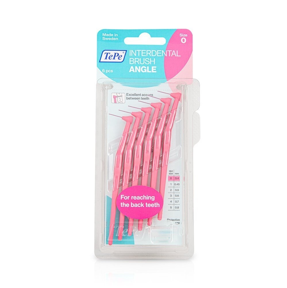 TEPE - Angle Interdental Brush Size0 (0,4mm-φούξια) - 6τεμ.
