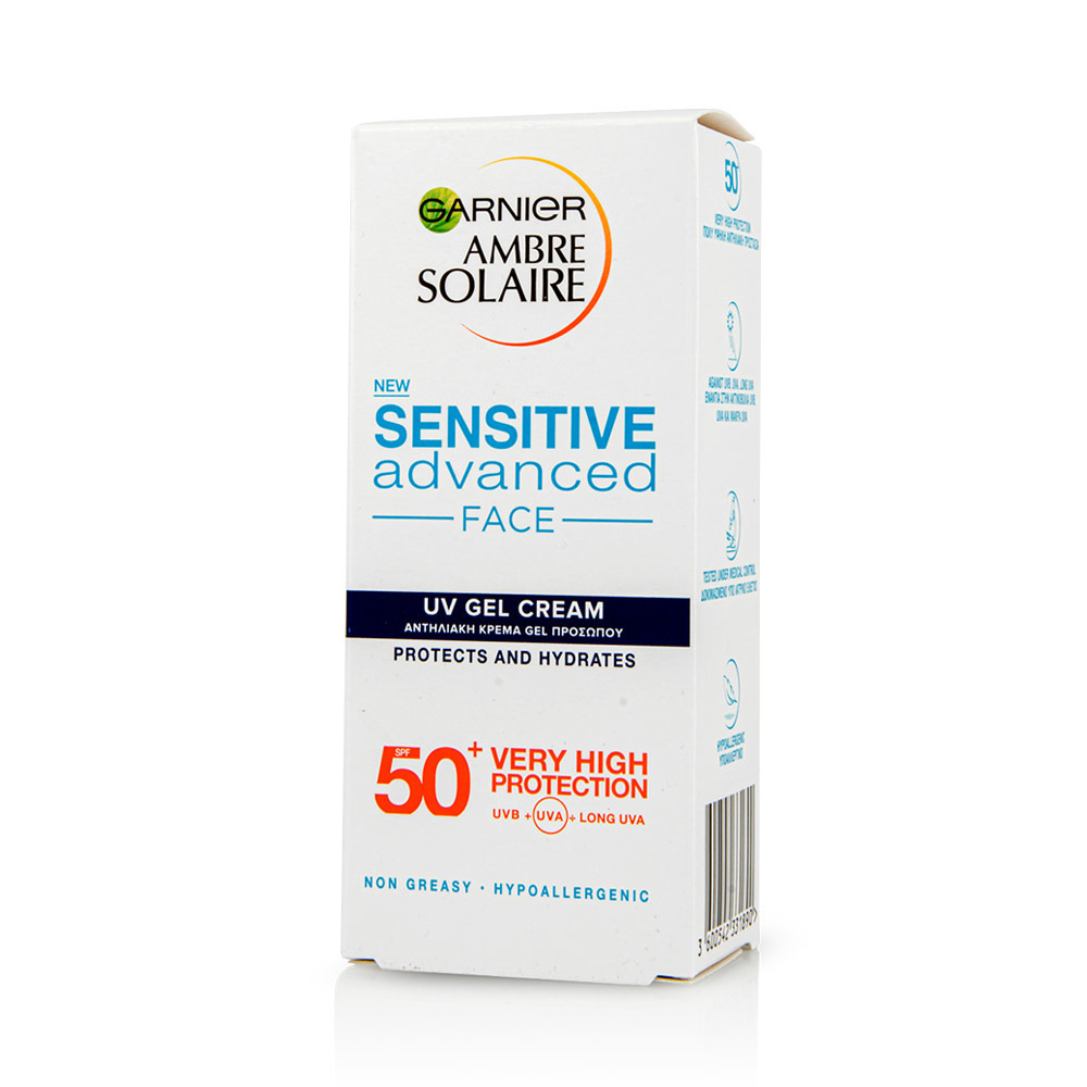 GARNIER - AMBRE SOLAIRE Sensitive Advanced Face UV Gel Cream SPF50+ - 50ml