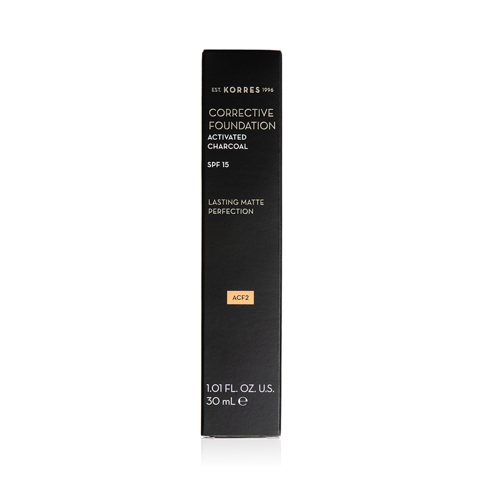 KORRES - ACTIVATED CHARCOAL Corrective Foundation SPF15 ACF2 - 30ml