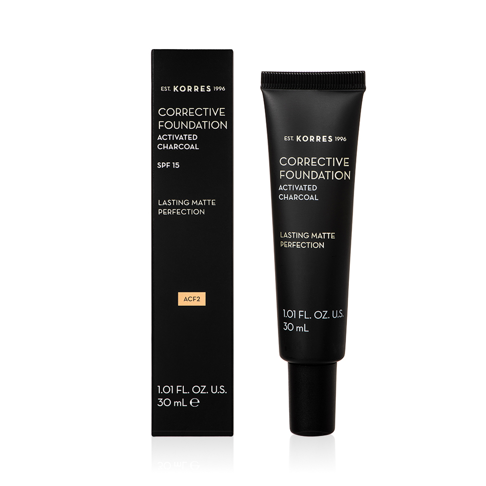 KORRES - ACTIVATED CHARCOAL Corrective Foundation SPF15 ACF2 - 30ml