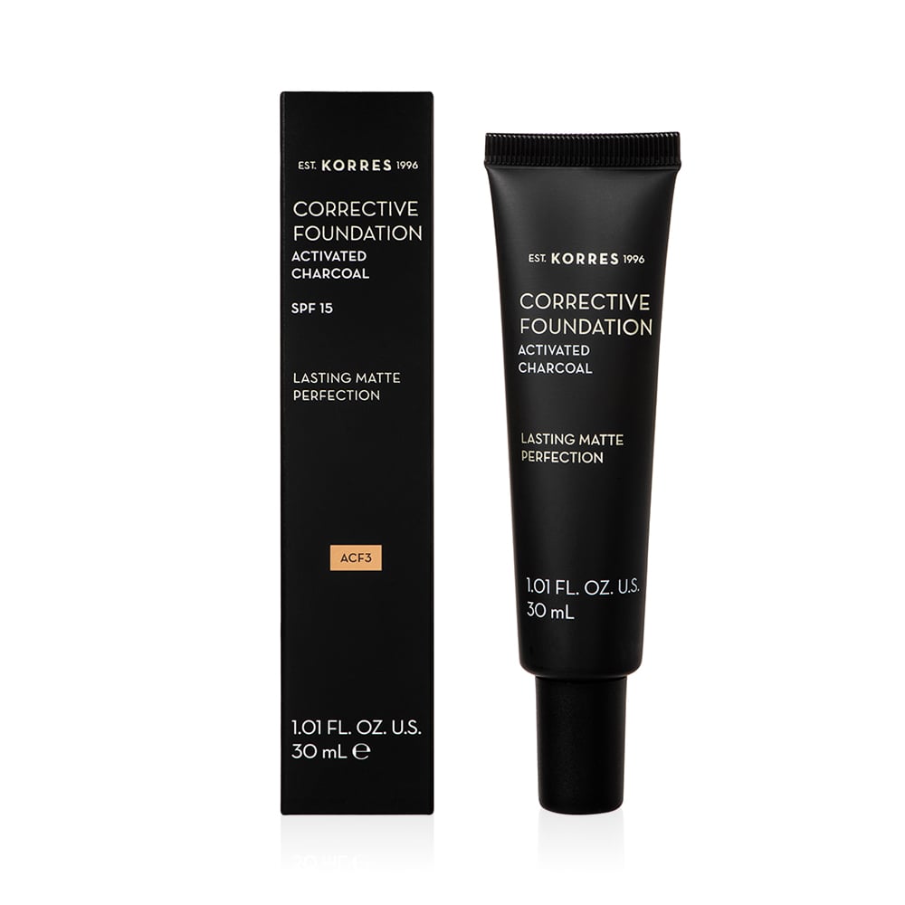 KORRES - ACTIVATED CHARCOAL Corrective Foundation SPF15 ACF3 - 30ml