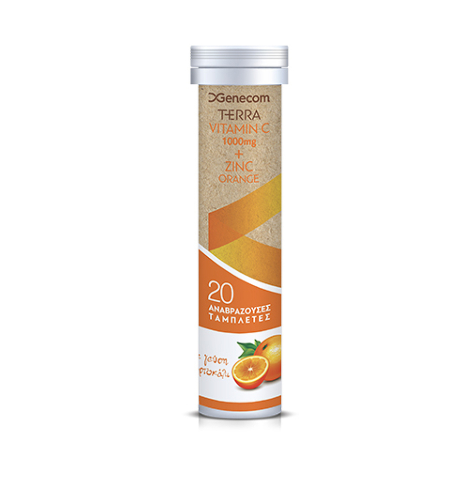 GENECOM - TERRA Vitamin C 1000mg & Zinc - 20eff.tabs